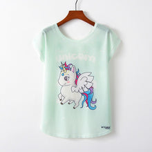 Load image into Gallery viewer, KaiTingu Spring Summer Women T Shirt Novelty Harajuku Kawaii Cute Style Unicorn Print T-shirt New Short Sleeve Tops Size M L XL