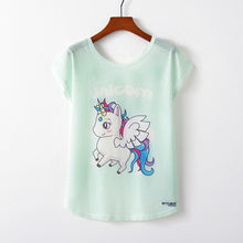 Load image into Gallery viewer, KaiTingu Spring Summer Women T Shirt Novelty Harajuku Kawaii Cute Style Unicorn Print T-shirt New Short Sleeve Tops Size M L XL
